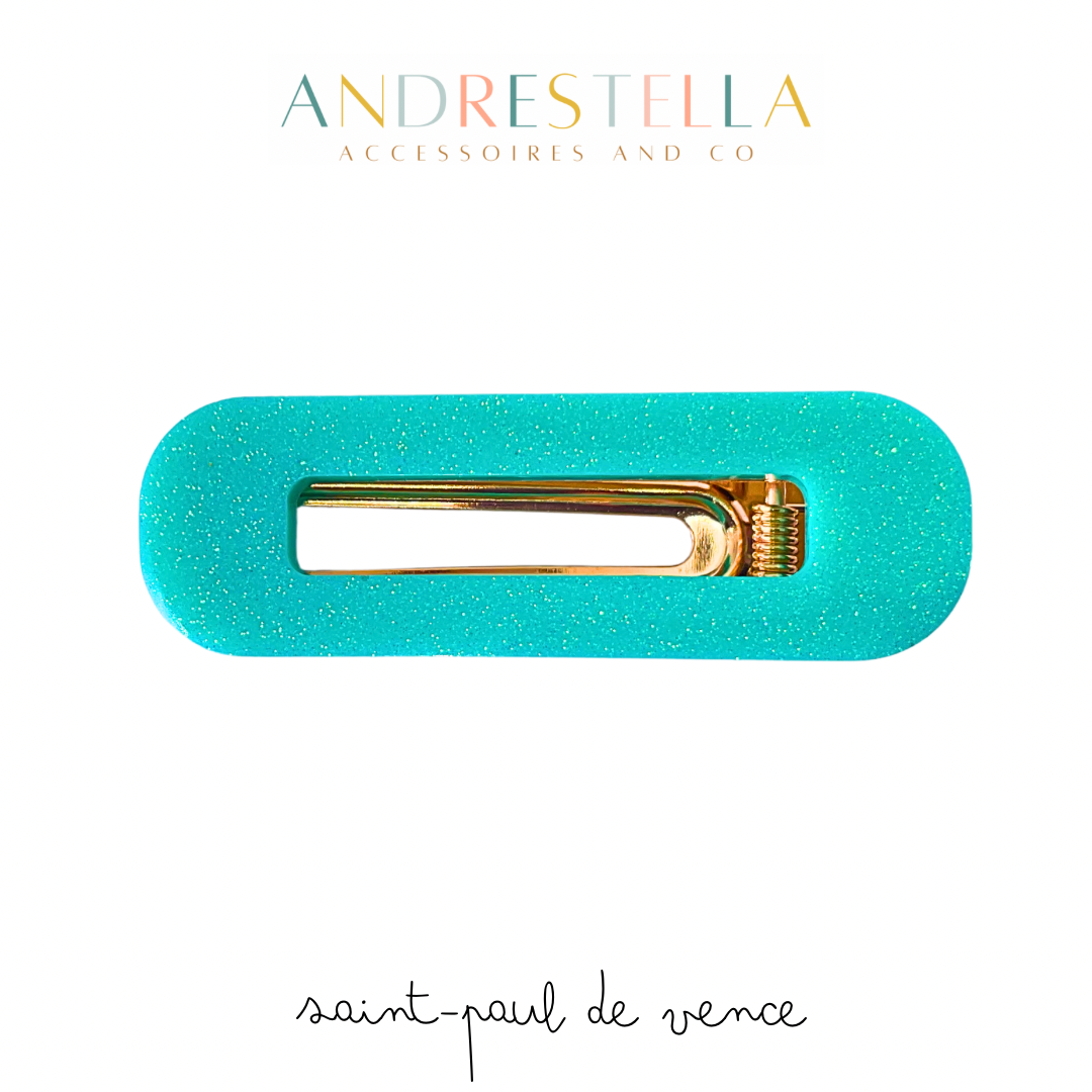 BARRETTE RÉSINE TEAL