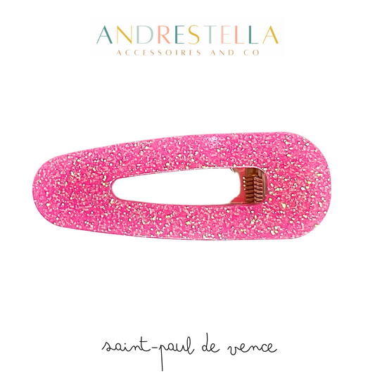 BARRETTE RÉSINE SPARKLE PINK BABY