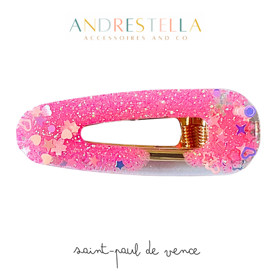 BARRETTE RÉSINE PINKY