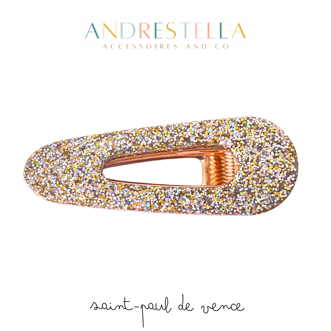 BARRETTE RÉSINE SPARKLE DORÉ