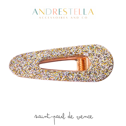 BARRETTE RÉSINE SPARKLE DORÉ