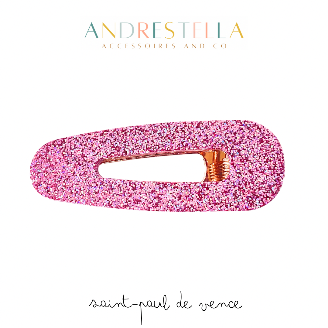 BARRETTE RÉSINE SPARKLE PINK